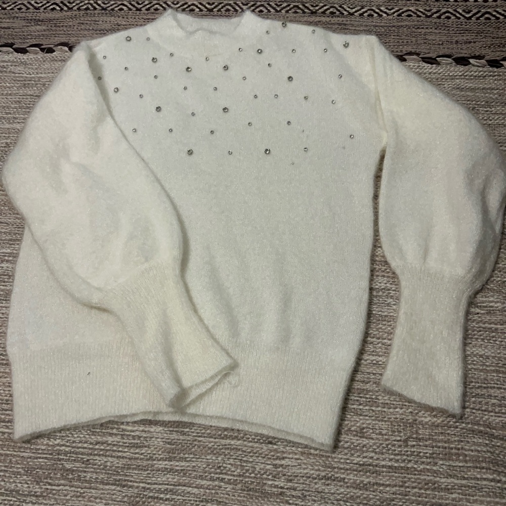 EUC - RHINESTONE EYELASH SWEATER from Cato